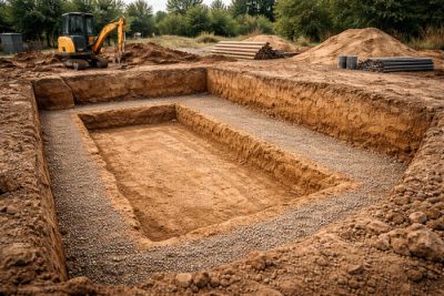 Особенности устройства котлована для ленточного фундамента